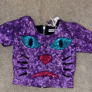 Discount Universe Sequined Crop Top